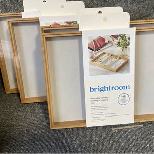 Brightroom Bamboo Stackable Accessory Tray - 4 pack